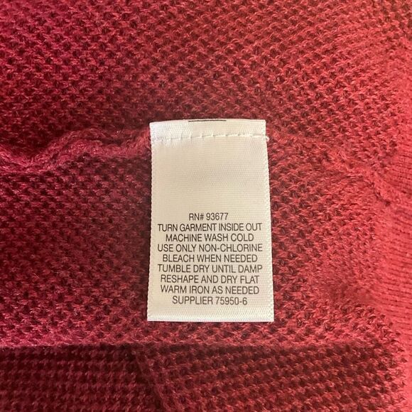 VTG 90s Liz Claiborne Performance Womens XL Red Pullover 1/4 Zip Thermal Jacket - Picture 13 of 14